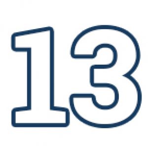 Blue 13 line icon
